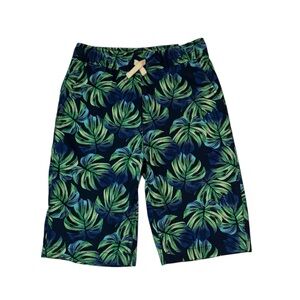 NWT, PLACE The Children’s Place Green and Blue Tropical Leaf Boy Shorts Size 12
